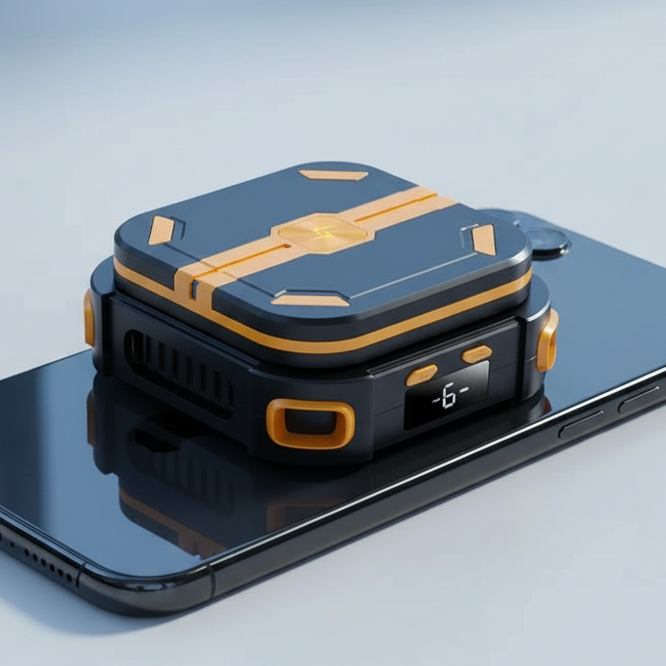 Revolutionary P70 10W Mobile Phone Cooling Fan Radiator with 2000mAh Battery - Ultimate PUBG Game Cooler for iPhone and Android!